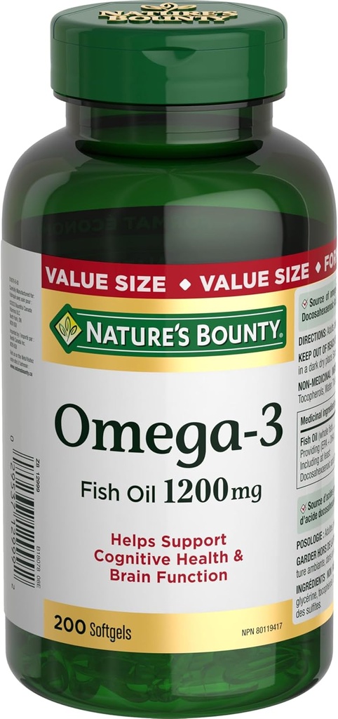 Nature's Bounty Omega-3 1200mg 200 nombre