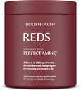 BodyHealth Reds Enhanced with PerfectAmino - Poudre quotidienne de smoothie Superfood avec des antioxydants, des adaptogènes, des phytonutriments, des fruits, des prébiotiques, des probiotiques, des fibres et des protéines - 40 portions