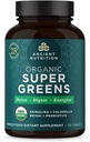 Ancient Nutrition Super Greens with Probiotics, Organic Superfood Tablets Made from Spirulina, Chlorella, Moringa, and a Resilient Probiotic, 30 Servings, 90 Count