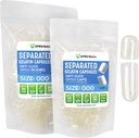 XPRS Nutra Capsules séparées Taille 000-500 Nombre clair Grandes Capsules de gélatine vides Séparées dans des sacs - Capuchons de gel transparent Premium - Pills pour le remplissage supplémentaire de bricolage