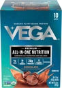 Vega bio tout-en-un en poudre de protéines végétaliennes, chocolat - Superaliments ingrédients, vitamines pour le soutien immunitaire, Keto Friendly, protéines de pois pour les femmes et les hommes, 14,7 oz (paquetage mai vary)