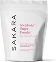 SAKARA Métabolisme Super Poudre – Support naturel pour le contrôle de l'appétit, le soutien de la gestion du poids et les cragages courbes – végétalien, non-OGM, chocolat aromatisé – 24 portions