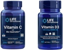 Prolongation de la durée de vie Vitamine C & Quercetin Plus Vitamine D3 5000 UI - 250 comprimés Vitamine C Immune Support Plus 60 softgels Vitamine D3 pour la santé des os, du cerveau et des immunes