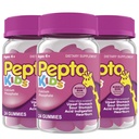 Pepto Kids Gummies, aide à soulager l'estomac occasionnelle, l'indigestion acide, l'estomac acide et les brûlures d'estomac, 72 Total (3 paquets de 24)