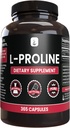 INGRÉDIENTS ORIGINAUX DE PURE L-Proline (365 Capsules) Pas de remplissage de magnésium ou de riz, toujours pur, vérifié en laboratoire