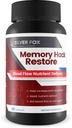 Memory Hack Restore - Livraison d'éléments nutritifs du cerveau et du corps - Aide à la livraison d'éléments nutritifs au cerveau - Mélange spécial d'acides aminés pour soutenir l'augmentation du flux sanguin et la fonction masculine