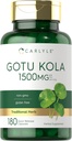 Carlyle Gotu Kola Capsules 1500mg. 180 Count.