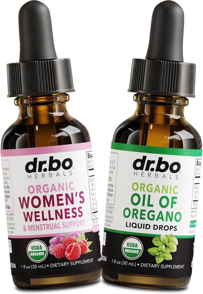 Balance hormonale pour les femmes et huile d'Origan gouttes liquides organiques - Bien-être des femmes Balance hormonale biologique et Crampe menstruelle Soutien - Huile de gouttes d'Origan Extrait de teinture Nettoyer la désintoxication