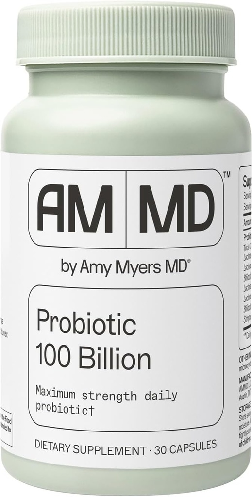 Amy Myers MD Capsules Probiotiques 100 milliards - Probiotique quotidien de force maximale - Supplément gastro-intestinal pour la santé - Digestion et soutien immunitaire