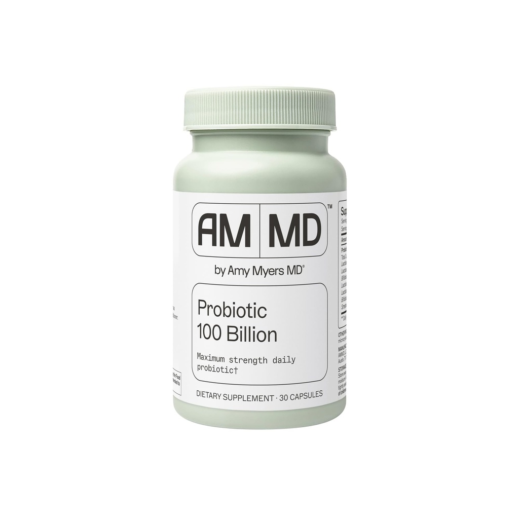 Amy Myers MD Capsules Probiotiques 100 milliards - Probiotique quotidien de force maximale - Supplément gastro-intestinal pour la santé - Digestion et soutien immunitaire