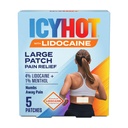 Icy Hot Max Strength Lidocaine Pain Relief Patch (5 comte) Pénétrait pour un soulagement rapide et ciblé
