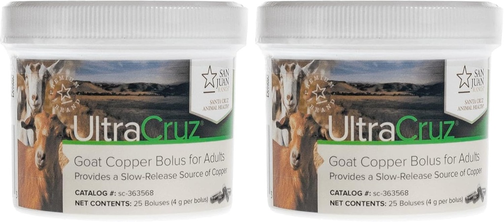 UltraCruz - sc-363568 Supplément Bolus de cuivre de chèvre pour adultes, 25 Compte x 4 grammes (paquet de 2)