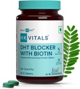 HK Vitals Blocker DHT avec Biotine, Sting Nettle et SOYA Protein, aide à réduire la chute des cheveux, stimule la croissance des cheveux, 60 comprimés