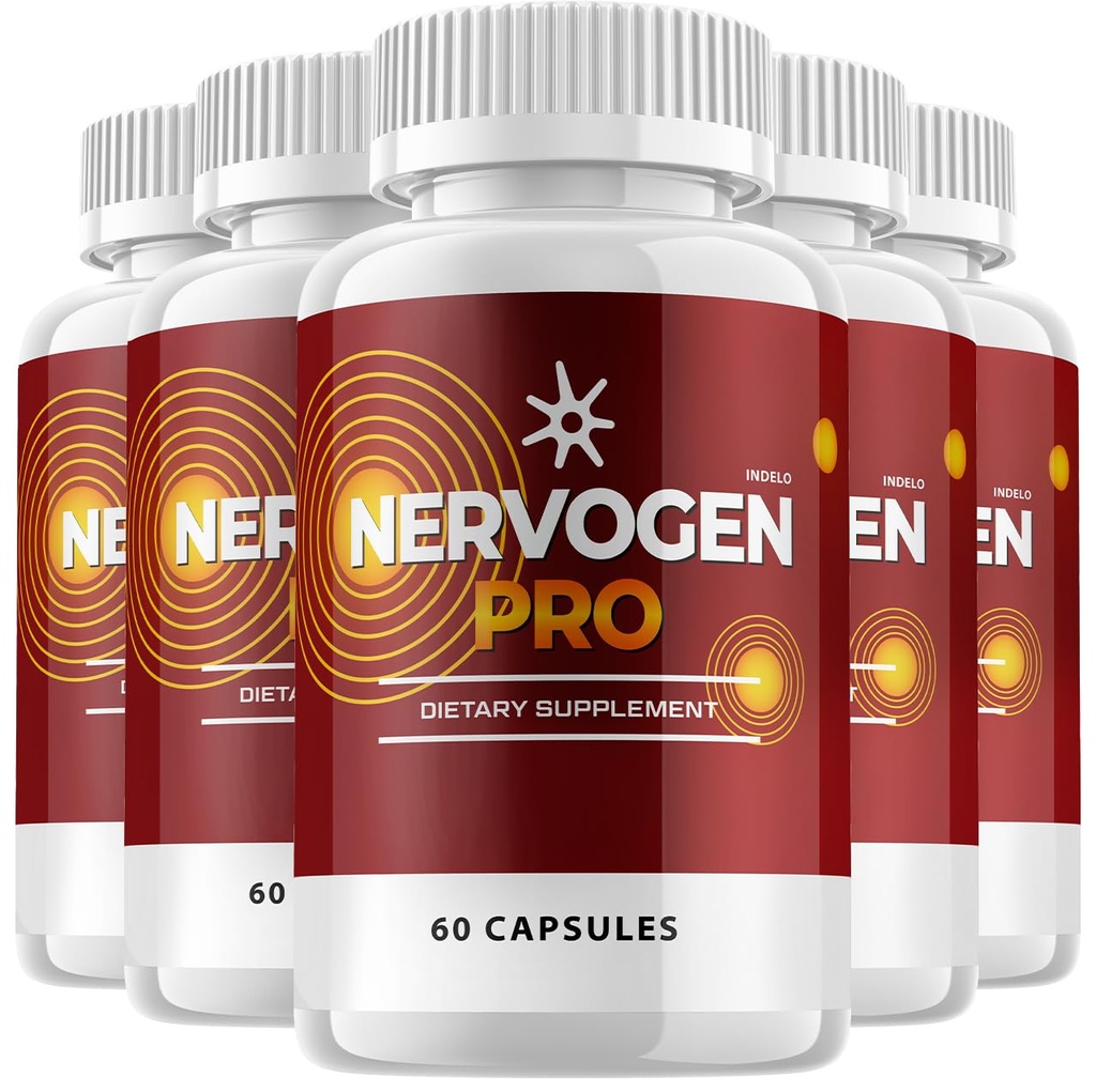 (5 Pack) Nervogen Pro Capsules, Nervogen Pro pour les capsules de neuropathie, Nervogen Pro formule avancée supplément alimentaire, vitamine C Zinc amélioré - Nervogen Pro Reviews (300 Capsules)