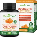 ForestLeaf Quercetin avec Bromelain 1350mg - Mélanger avec supplément de vitamine C et de nervure scintillante, capsules Quercetin 500mg, sans gluten sans OGM, fonction immunitaire et respiratoire naturelle, 90 capsules de légumes