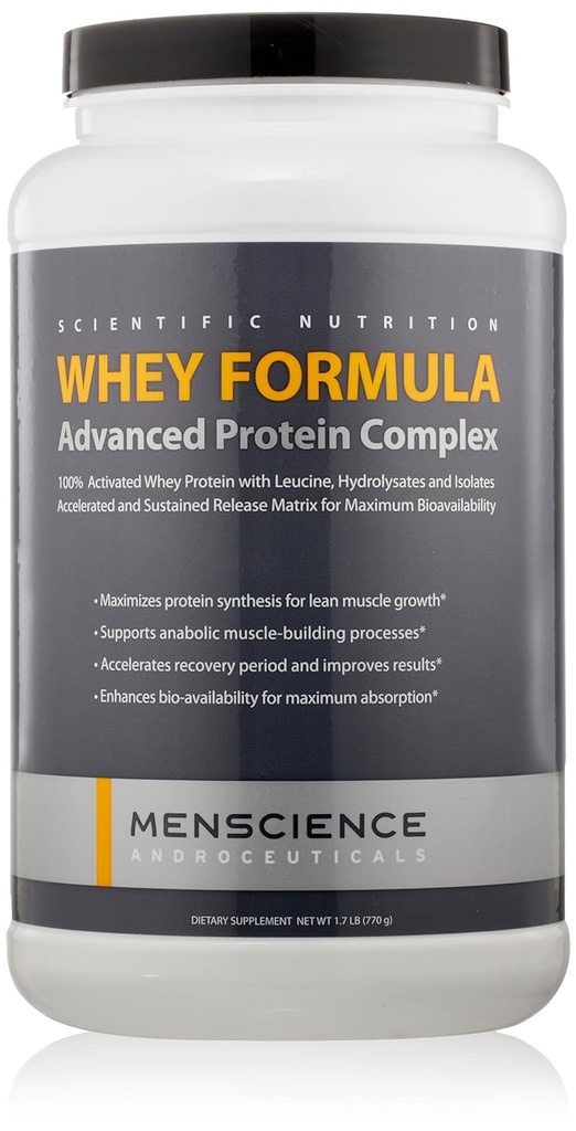 MenScience Androceutics Whey Formula Advanced Protein Complex, 1,7 lb.