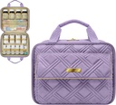 Grand sac de médecine matelassé, transporteur, cas, organisateur de voyage pour les médicaments, bouteilles de pilules, articles de toilette et fournitures médicales avec des poches fixes