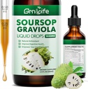 (1 Pack) Sourop Graviola Liquid Drop avec Moss & Turmeric, Sourop Bitters Liquid pour le soutien cellulaire et la régénération, Antioxydant et Immune, 2 Fl/Oz