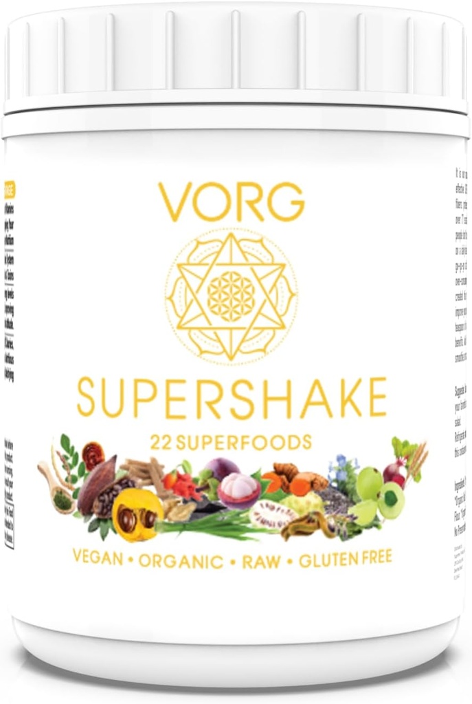 VORG SuperShake - L'Ultime Superfood Mix, Nourish avec 22 Superfoods puissants. Améliore les cheveux, la peau, le système immunitaire, la digestion et la fonction mitochondriale – 158 portions