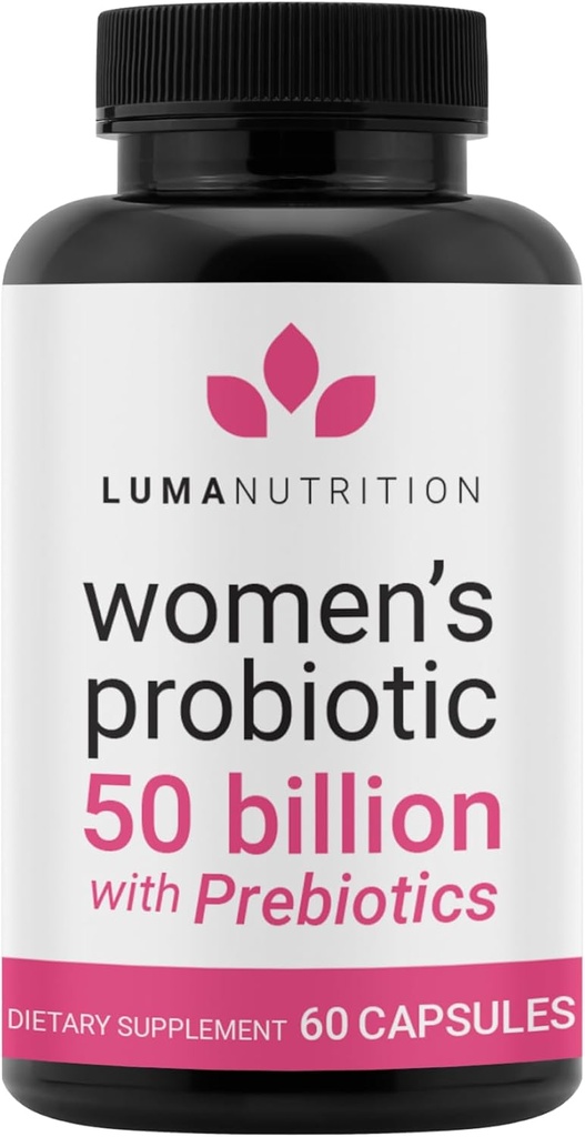Luma Nutrition Probiotiques pour les femmes avec des prébiotiques - 50 Million CFU - Formulé pour le soutien digestif, immunitaire et féminin - 60 Capsules