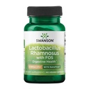 Swanson Lactobacillus Rhamnosus avec FOS - 5 milliards CFU - Soutien de la santé digestive avec Fructooligosaccharides - Soutien probiotique pour la santé gastro-intestinale* - Vegan - 60 Veggie Caps