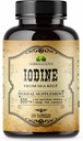 HERBALICIEUS Iodine Comprimés – Iodine naturelle de Sea Kelp – Supplément de soutien thyroïdien pour l'énergie, la digestion, le cerveau et la santé des os – Non-OGM, sans gluten – 100 capsules