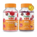 Magnésium Lifeable Enfants + Fer et vitamine C Enfants, Gommies Bundle - Grande dégustation, supplément de vitamine, sans gluten, sans OGM, gommy à croquer