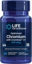 Prolongation de vie Chromium optimisé avec Cromex 3+ 500 mcg, Santé du métabolisme, Équilibre sain, Végétarien, Sans gluten, Non-OGM, 500 mcg, 60 Capsules végétariennes