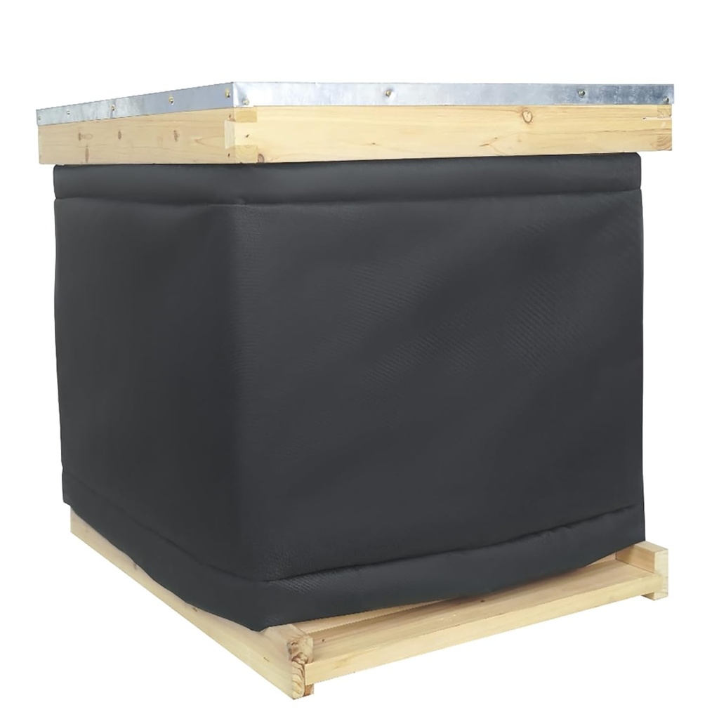 Enroulements de ruche d'abeilles pour enroulement d'hiver Enroulement d'isolation de ruche d'abeilles en équerre 600D Housse réglable de ruche d'Oxford Housse de protection d'hiver imperméable, coupe-vent, léger, réutilisable, 81"x15.75"