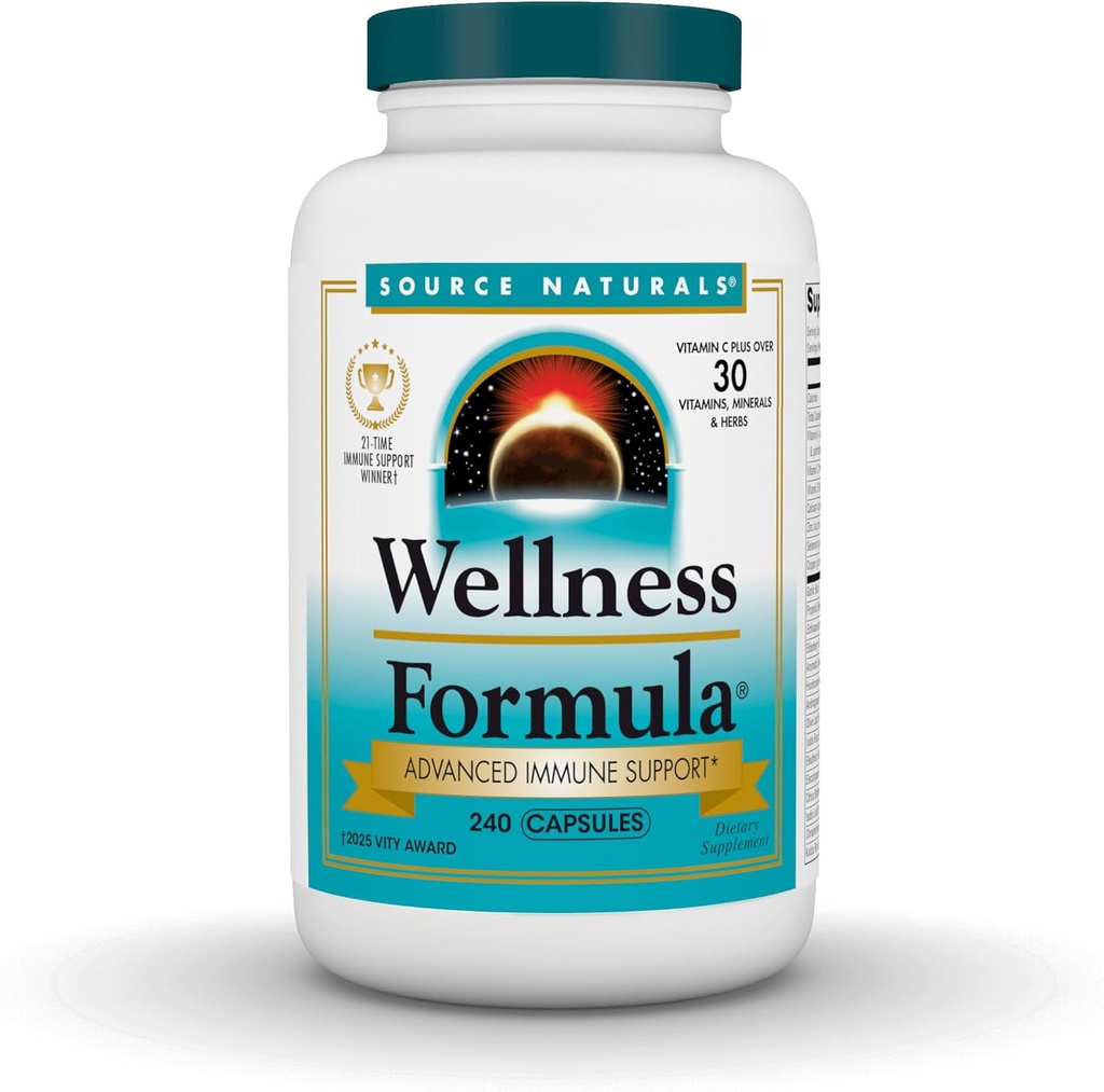 Source Naturals Wellness Formula Bio-Alignated Vitamines & Herbal Defense Advanced Immmune Support* - Supplément diététique et rappel d'immunité - 240 Capsules