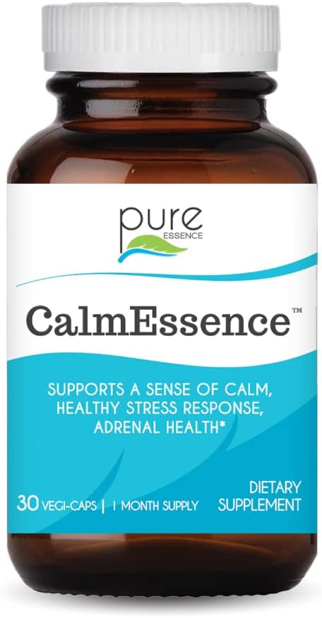 ESSENCE PURE LABS Essence calme - Supplément naturel dormant et anti-stress pour les adultes - Allégement du stress calmant (30 capsules)