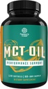 C8 MCT Oil Softgels - Supplément d'huile de noix de coco MCT à chaîne moyenne avec des triglycérides Capryliques/Capric pour la sculpture corporelle, l'énergie améliorée et l'endurance - Suppléments de kéto pour perte de poids - 120 Ct