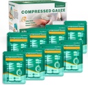 8 Emballages Gauze comprimé stérile avec pli Z - Gauze de plaie pour arrêt saigné, 4,5" x 4,1 Jardons, 6-Ply - pour trousse de premiers soins, trousse de trauma médical, IFAK
