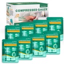 8 Emballages Gauze comprimé stérile avec pli Z - Gauze de plaie pour arrêt saigné, 4,5" x 4,1 Jardons, 6-Ply - pour trousse de premiers soins, trousse de trauma médical, IFAK