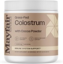 Supplément au colostrum bovin alimenté par l'herbe avec de la poudre de cacao, pour les enfants et les adultes, soutien du système immunitaire, Gut Health et récupération musculaire, 60 portions