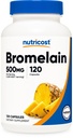 Nutricost Bromelain 500mg, 120 Capsules végétariennes - Bromelain (1200 GDU), Non-OGM, Sans gluten