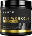 Kaged High Stimulant Pre Workout Powder | Fruit Punch | Pre-Kaged Elite | L-Citrulline | Creatine | Beta Alanine | 388mg Caffeine | Nitric Oxide Booster | 20 Servings