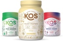 KOS PowerPlant Bundle (poudre de protéines à base de vanille biologique + mélange de rouges organiques + mélange de verts organiques)