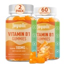Vitamine B1 Gummies 100mg pour les adultes et les enfants, Thiamine B1 Supplément avec 600mg Calcium, Système nerveux Supports et Boost Energy, Orange Flavor, Non OGM, Vegan, 120 Gummies à croquer