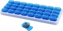 Organisateur mensuel de pilules, Grande Pill Box 31 Jour, Cas quotidien de pilules, Pill Holder Conteneur pour vitamine, Médecine, Supplément, Huile de poisson, Bleu