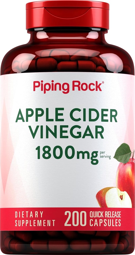 Piping Rock Capsules de vinaigre de cidre de pomme 1800 mg de 200 mg de vinaigre de cidre de pomme