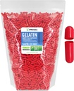 XPRS Nutra Taille 0 Capsules vides - 5000 Compte Capsules de gélatine vides - Remplissage de la gélule de bricolage - Pure pilules Bovines Gel Caps pour Do-It-Youlf Suppléments (Rouge)