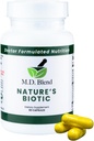 Biotique de la nature - Supplément formulé par des experts - Fonctions immunitaires et mieux-être du système - Vitamines et minéraux clés - Bérébrine puissante, Origan, Ail, Magnésium, Zinc - 90 Capsules