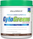 ALLMAX CYTOGREENS, Chocolat - 1,5 lb - Soutient la performance, la récupération et l'énergie - avec Spiruline, Chlorella, Épinards, Orge et Thé Vert - 60 portions