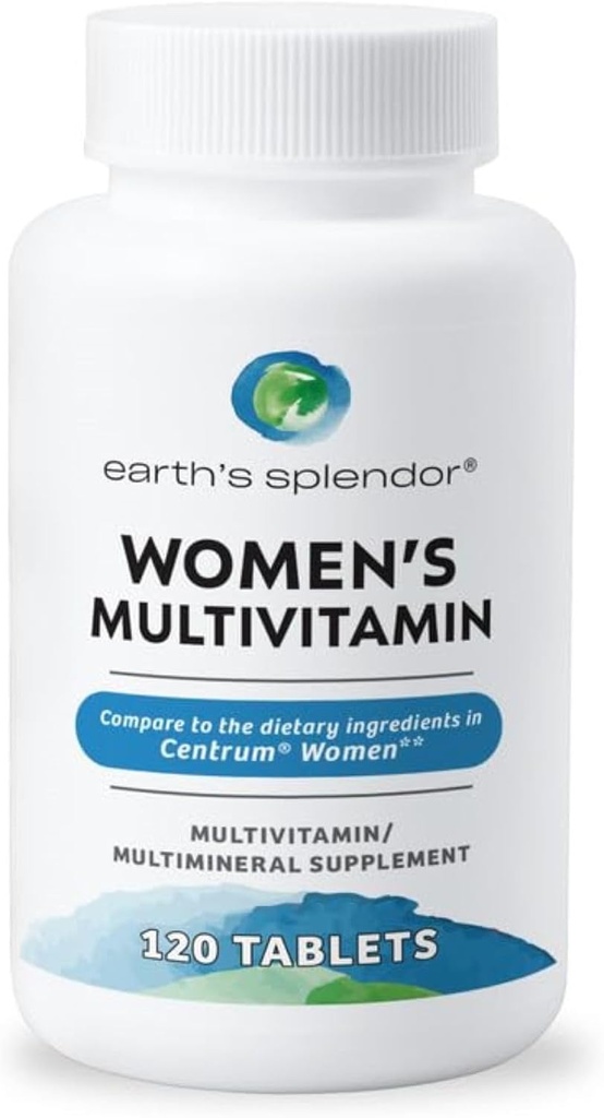 Multivitamine de Splendor de la Terre pour femmes, soutien général du bien-être, suppléments multiminéraux, aide à soutenir le métabolisme, vitamine B12, vitamine A, C, D, E, K, B6, biotine (120 comprimés de soutien immunitaire)