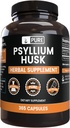 PURE ORIGINAL INGRÉDIENTS Psyllium Husk (365 Capsules) Pas de Magnésium ou de Rice Fillers, Toujours Pure, Verified Lab