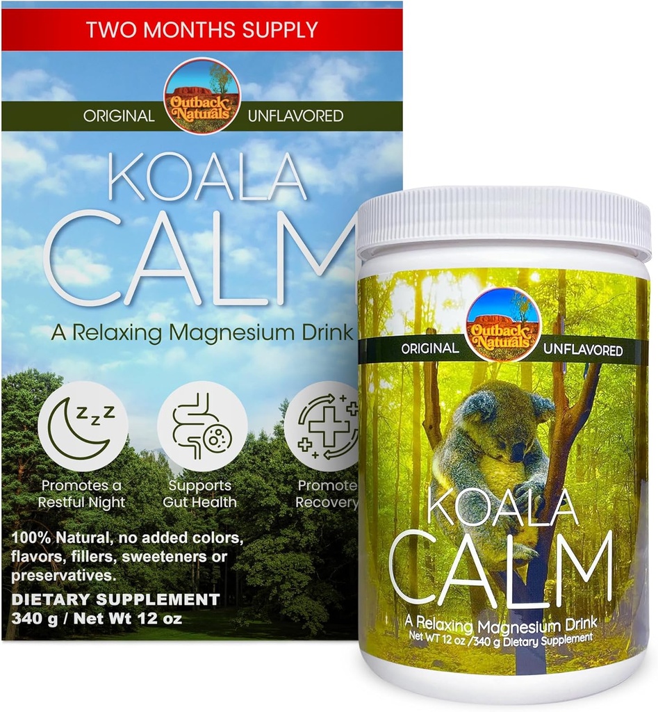 Calm Magnésium Poudre - 400mg Pure Magnésium Citrate Mélange pour la relaxation, le soutien du sommeil et le soulagement musculaire, sans aromatisation