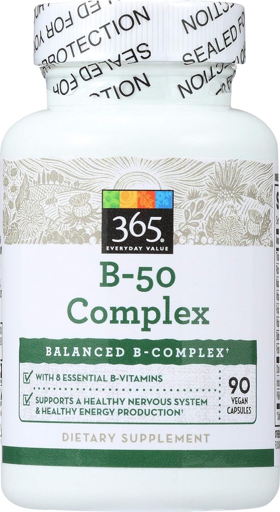 365 par Marché des aliments entiers, B – 50 Complexe, 90 ct, Emballage May Vary