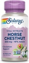 Solaray Horse Chestnut Extract 400 mg - Standardisé à 72 mg d'Aescine - Avec 55 mg de boucherie Broom - Suppléments de veine et de circulation sanguine - Vegan, non-OGM, garantie de 60 jours, 60 portions, 60 VegCaps