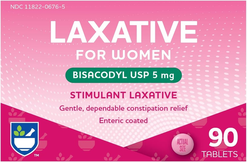 Rite Aid Stimulant Comprimés laxatifs, Bisacodyl USP, 5 mg - 90 Count.